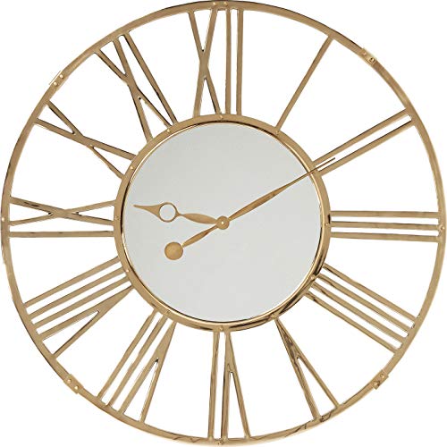 Kare Design Wanduhr Giant Gold, Ø120 cm, beeindruckend große Uhr in gold