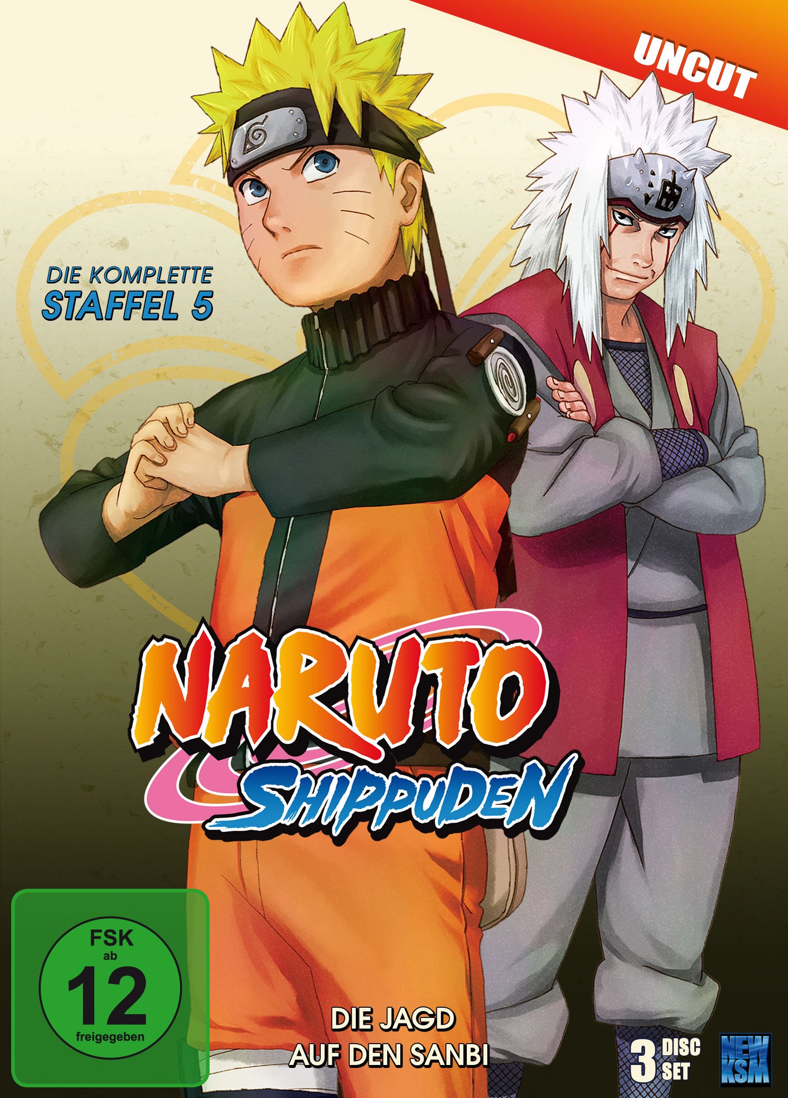 Naruto Shippuden, Staffel 5: Die Jagd auf den Sanbi (Episoden 309-332, uncut [3 DVDs]