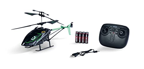 Carson 500507160 Toxic Spider 340 100% Ferngesteuerter Helikopter, Robustes RTF (Ready to Fly) Modell für Einsteiger, für Kinder ab 12 Jahren, schwarz