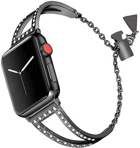 Aottom Kompatibel für Armbänder Apple Watch 42mm Frauen,Armband Apple Watch 44mm Edelstahl Uhrenarmband iWatch 44mm Ersatzband Sportarmband für iWatch Series 7 45mm,Series 6/5/4 44mm,Serie 3 2 1 42mm