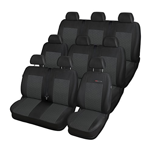 Elegance (E1) (maßgeschneidert) - Autoschonbezug-Set (9-Sitzer) - Vordersitze: Sitzbank geteilt - 5902311269327
