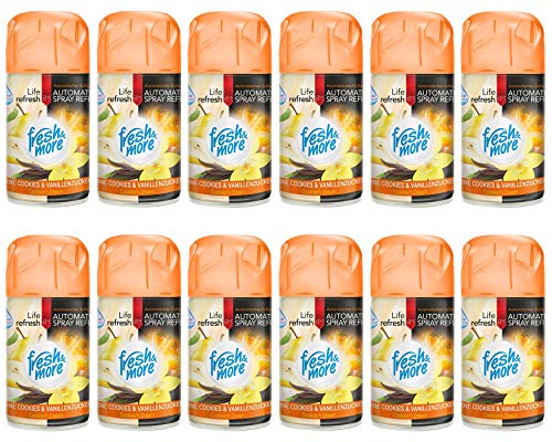 12x Fresh&More Nachfüller Birne-Keks&Vanille Passend Für Duftspender, 250ml