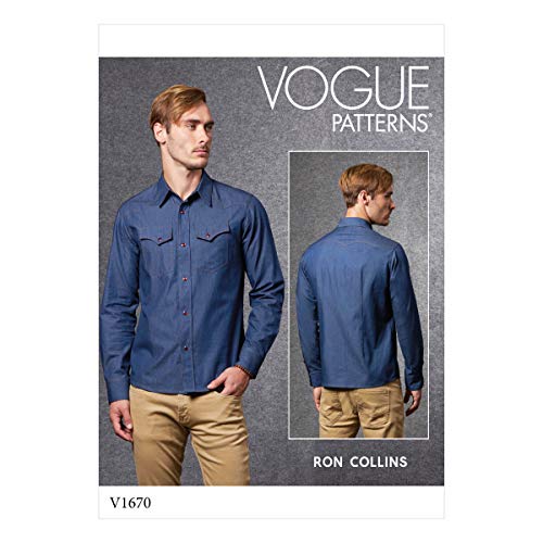 Vogue Patterns-V1670A-Herren/Jungen-Top/Weste, Papier, verschiedene Größen S-M-L-XL