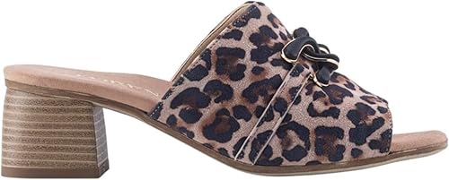 Loren, Damen-Sandalen mit Leopardenmuster, mehrfarbig, mehrfarbig, 38 EU