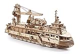 UGEARS 3D Puzzle Erwachsene Entdeckerschiff - Schiff Modellbausätze - Modellbau Schiffe Holz - 3D Modellbausatz - DIY Modellschiff - Mechanische Modell - 3D Holzpuzzle für Erwachsene und Jugendliche