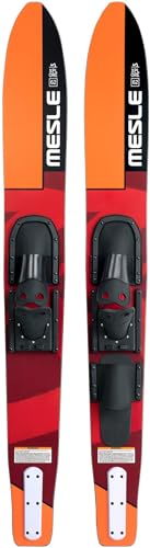 MESLE Combo Wasser-Ski XPlore 157 cm mit B2 Bindung, Anfänger und Fortgeschrittene Combo-Ski für Jugendliche und Erwachsene bis 90 kg, Farbe:rot