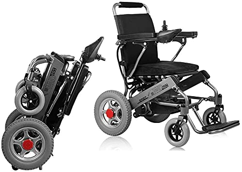 Rollstühle Klappbarer Aluminium-Elektrorollstuhl Leichter faltbarer tragbarer Transit-Reisestuhl Intelligenter kompakter automatischer Roller