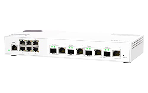QNAP QSW-M2106-4C - Switch - managed - 6 x 2.5GBase-T + 4 x combo 10 Gigabit SFP+/RJ-45 - Desktop