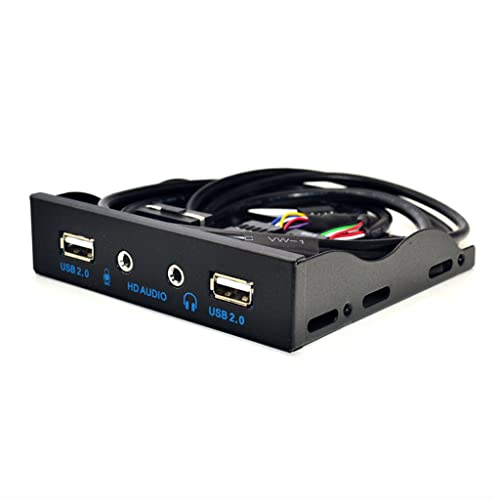 kdjsic USB 2.0 Frontpanel-Hub, optisches Laufwerk 3,5 Zoll Panel Computer Erweiterungsplatine Typ-C USB 2.0 Mikrofoneingang und Audio