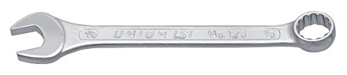 Unior 125/1 Ringgabelschlüssel, kurze Ausführung, gekröpft, 25 mm