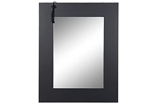 Spiegel aus MDF und Spiegelglas, schwarz, 70 x 2 x 90 cm (Referenz: MB-173731)