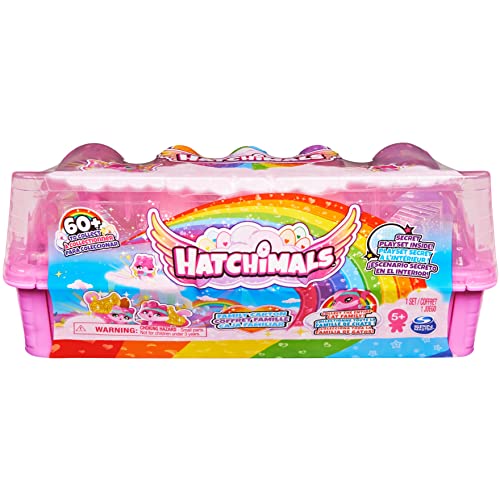 Hatchimals 6063119 Deluxe FamilyPkCat CollEGGtibles, Cat Family Carton with Surprise Playset, 10 Characters 2 Accessories, Kids Toys for Girls Ages 5 and up