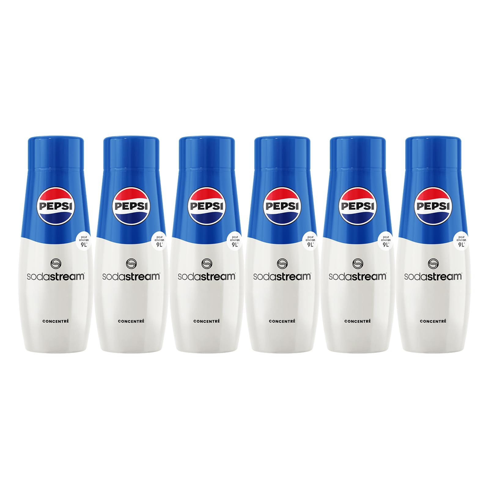 SodaStream Sirup Pepsi Cola - 1x Flasche ergibt 9 Liter Fertiggetränk, Sekundenschnell zubereitet und immer frisch, 6er Pack (6 x 440 ml)
