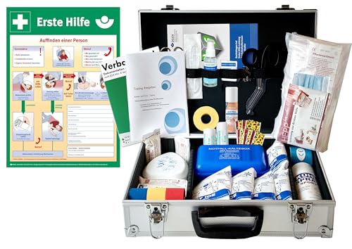 Sportbetreuerkoffer-Trainerkoffer -Paket 2-"Erste Hilfe & Behandlung" inkl. Sprühpflaster + AUSHANG (A3)