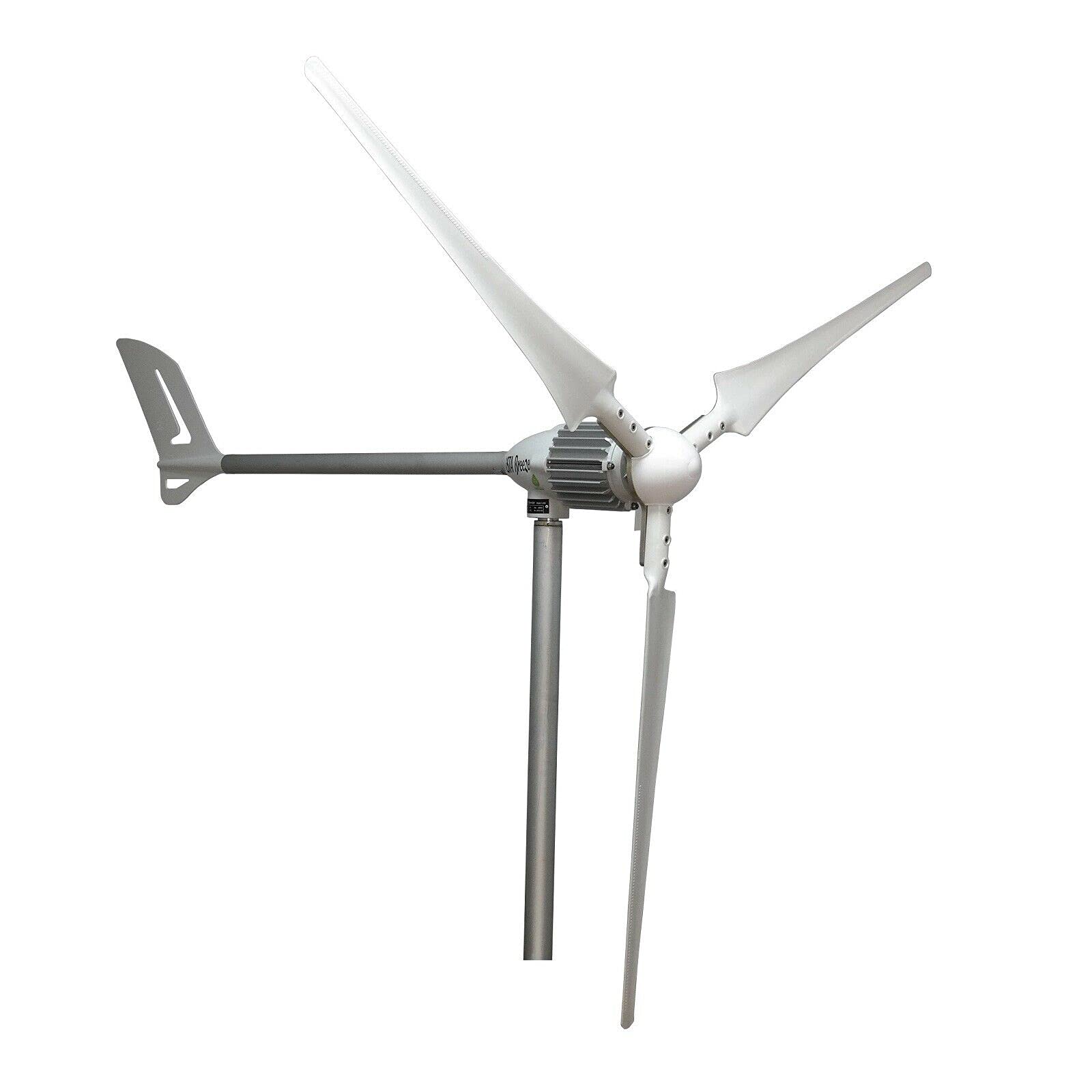 Wind Turbine Generator ISTABREEZE i-2000 Watt 48 Volt Windkraftanlage - Flügel in weiß Windgenerator