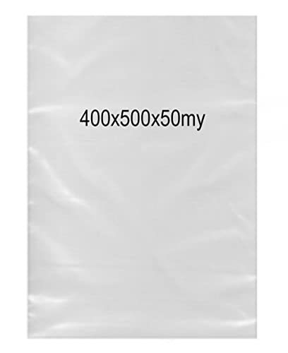 500 Stück PE-Beutel 400x500x0,050mm (50mµ) einseitig offen ideal für Balkenschweißgerät | Polybeutel Plastikbeutel Folienbeutel Impulsbeutel | Flachbeutel Tüte Tütchen Beutel transparent