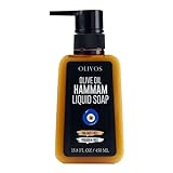 OLIVOS Olive Oil Hammam Liquid Soap, flüssige Handseife mit Hamam Seife 3 Stück