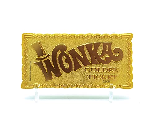 Fanattik THG-WON02 Willy Wonka Limited Edition Goldenes Ticket, Mehrfarbig