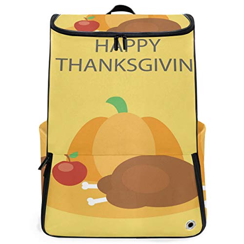 FANTAZIO Rucksack für Reisen, Laptop, Thanksgiving Schinken, strapazierfähig, für Schule und Schule