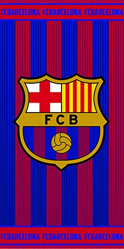 FCB Fc Barcelona Toalla, 100% Algodón, Azulgrana 70 x 140 cm