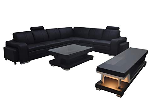 JVmoebel Leder Couch Wohnlandschaft Eck Garnitur Design Sofa L-Form A1109B Sofas Couchen