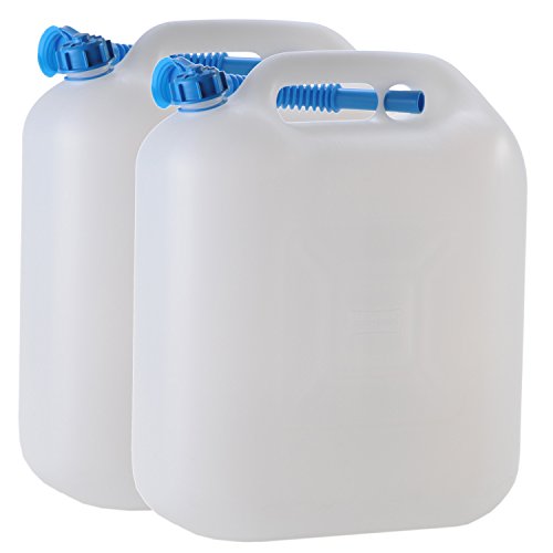 Hergestellt für BAUPROFI 2X Wasserkanister ECO 20 Liter mit Rohr 2er Set Camping-Kanister Wassertank