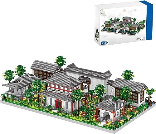 Modular Haus Bausteine, 5304 Teile The Suzhou Gardens Modellbausatz, Chinesische Berühmte Architektur Mini Bausteine Bausatz, Kreatives Bauset für Erwachsene und Kinder, Nicht Kompatibel mit Lego