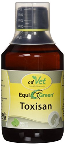 cdVet Naturprodukte EquiGreen Toxisan 250 ml - Pferde und Ponys- Sofortunterstützung für Leber und Niere - Versorgung der Stoffwechselvorgänge - Verbesserung der Kapillardurchblutung - Gesunheit -