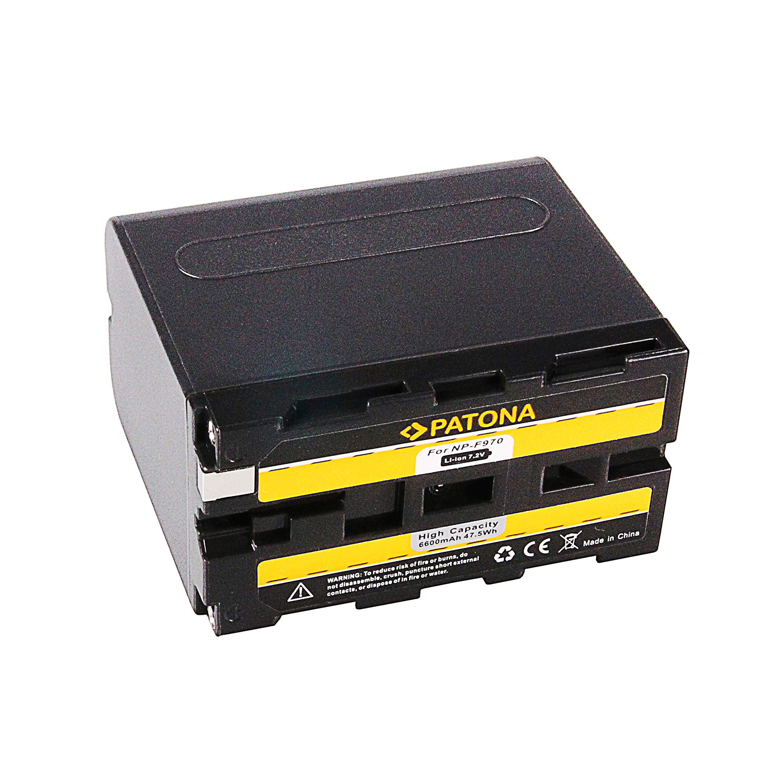 Patona NP- F960 Li-Ion Akku (6600mAh) für Sony - NP-F Mount, geeignet für Camcorder, LED Leuchten, Ringleuchten