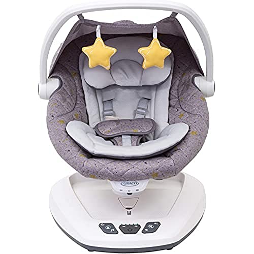 Graco Move With Me Schnuller mit Baldachin, 5 Geschwindigkeitsstufen mit Vibration, Stargazer