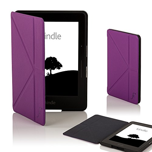 Forefront Cases Hülle für Amazon Kindle Voyage Origami Schutzülle Case Cover & Ständer für - Dünn Leicht, Rundum-Geräteschutz & Auto Schlaf Wach Funktion - Lila