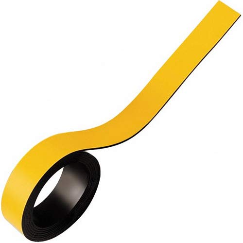 Magnetband Magnetstreifen farbig beschreibbar abwischbar - Breite 20mm - 5m Rolle - Kennzeichnungsband - Ideal zum Beschriften (mit Non-Permanent-Markern) oder farblichen Markierung von Lagerregalen Farbe:gelb