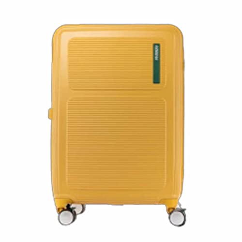 PRUJOY Koffer, Trennwand-Aufbewahrungskoffer mit großem Fassungsvermögen, Bremse, intelligentes Passwort-Trolley, Gepäck, TSA-Passwortschloss, doppellagiger Reißverschluss (Yellow 37 * 55 * 23CM)