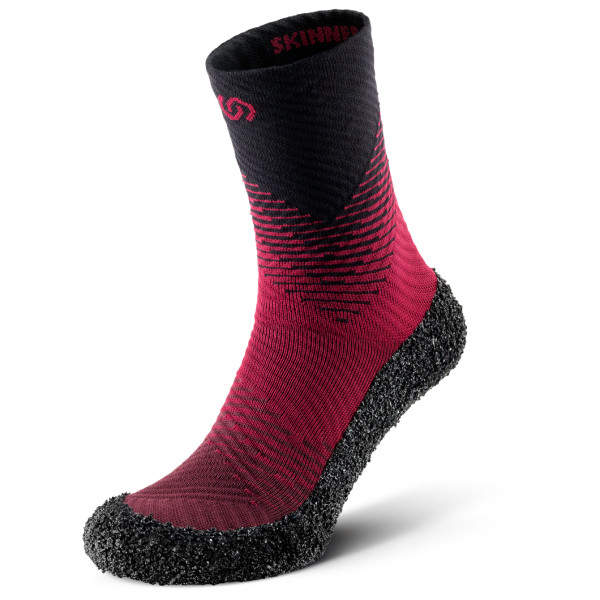 Skinners 2.0 Compression Carmine | Minimalistische Barfuß-Sockenschuhe für aktive Männer & Frauen | Leicht & langlebig & für Sport und dynamische Aktivitäten