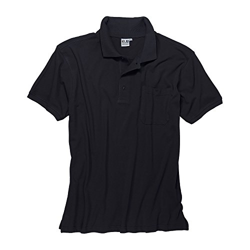 Herren Poloshirt I Polohemd I Basic Polo-Shirt Kurzarm schwarz 100% Baumwolle Big Size in Übergrößen 3XL - 8XL, Größe:3XL