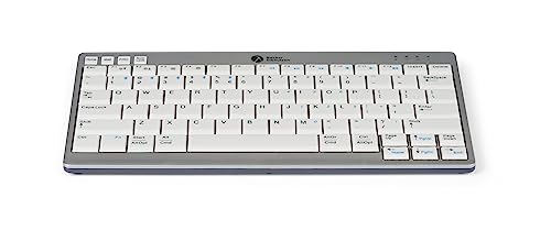 Bakker Elkhuizen BNEU950WUS Tastatur QWERTY Ultraboard 950 weiß-Silber/kabellos