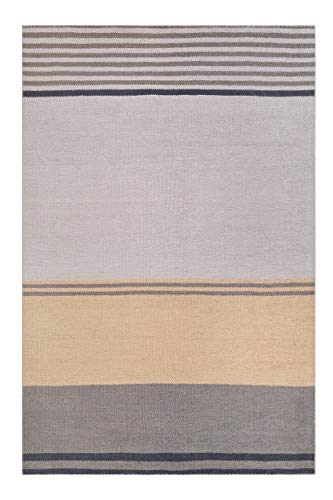 Esprit Home, Moderner Kurzflor Teppich - Läufer aus Baumwolle für Wohnzimmer, Flur, Schlafzimmer, Fresh Love, Camps Bay (130 x 190 cm, beige Sand pfirsich)