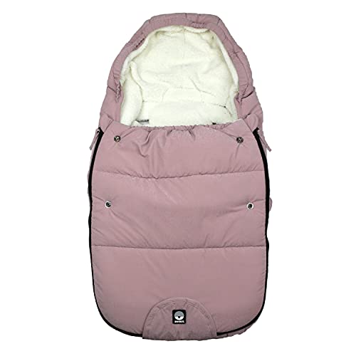Dooky Fußsack, für Kinderwagen, Autositz oder Buggy (universalpassend, wasser- & windabweisend, Doppelreißverschluss, 3- und 5-Punkt-Gurte, Größe: 0-9 Monate (70x40x8cm)), Pink Sapphire