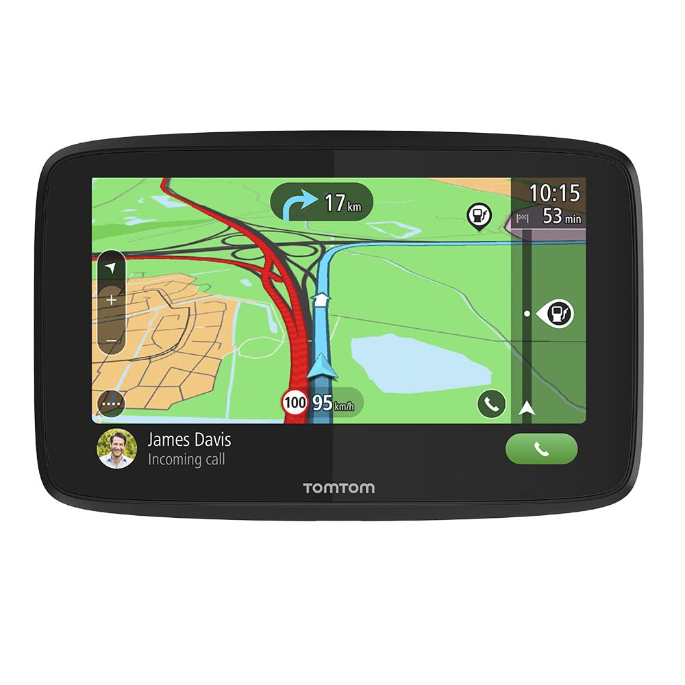 TomTom Navigationsgerät GO Essential (5 Zoll, Stauvermeidung dank TomTom Traffic, Karten-Updates Europa, Freisprechen, Updates über Wi-Fi, TMC), Schwarz