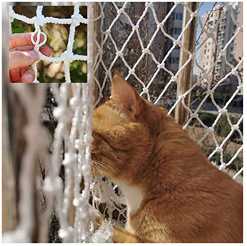 ANQI Haustier-Schutznetz für Balkon und Fenster, Baby-Schutznetz für drinnen und draußen, stabiles Nylon-Treppenetz mit Befestigungsseil und Kabelbinder