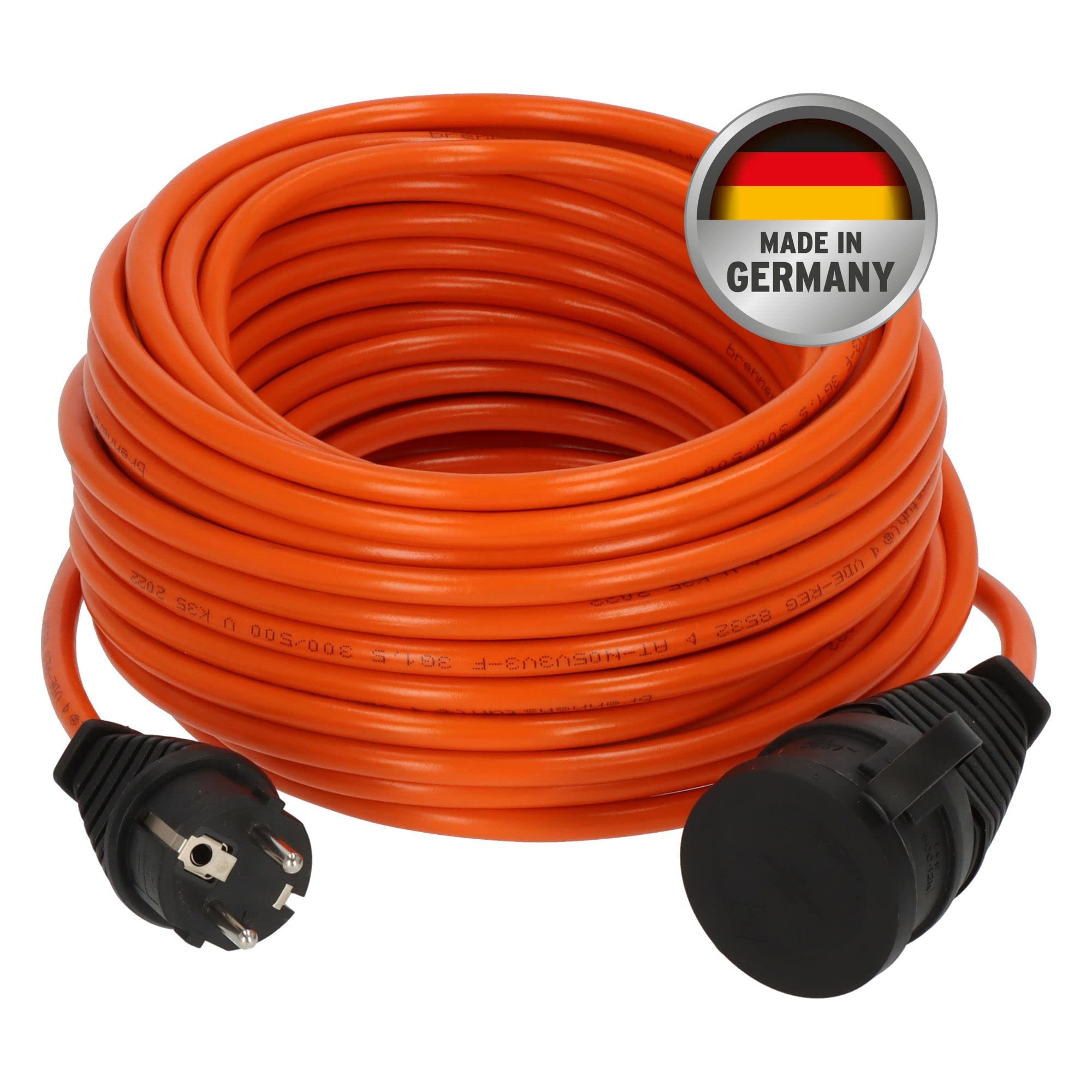 Brennenstuhl BREMAXX Verlängerungskabel (20m Kabel in orange, für den kurzfristigen Einsatz im Außenbereich IP44, Stromkabel einsetzbar bis -35 °C, Öl- und UV-beständig, Made in Germany)