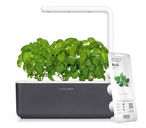 Click & Grow Smart Garden 3 Innengarten mit LED Beleuchtung - Grau