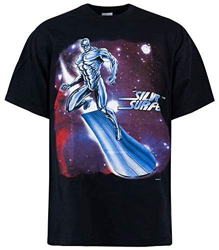 Vintage Marvel 2001 T-Shirt Silver Surfer, Power Cosmic, schwarz, L
