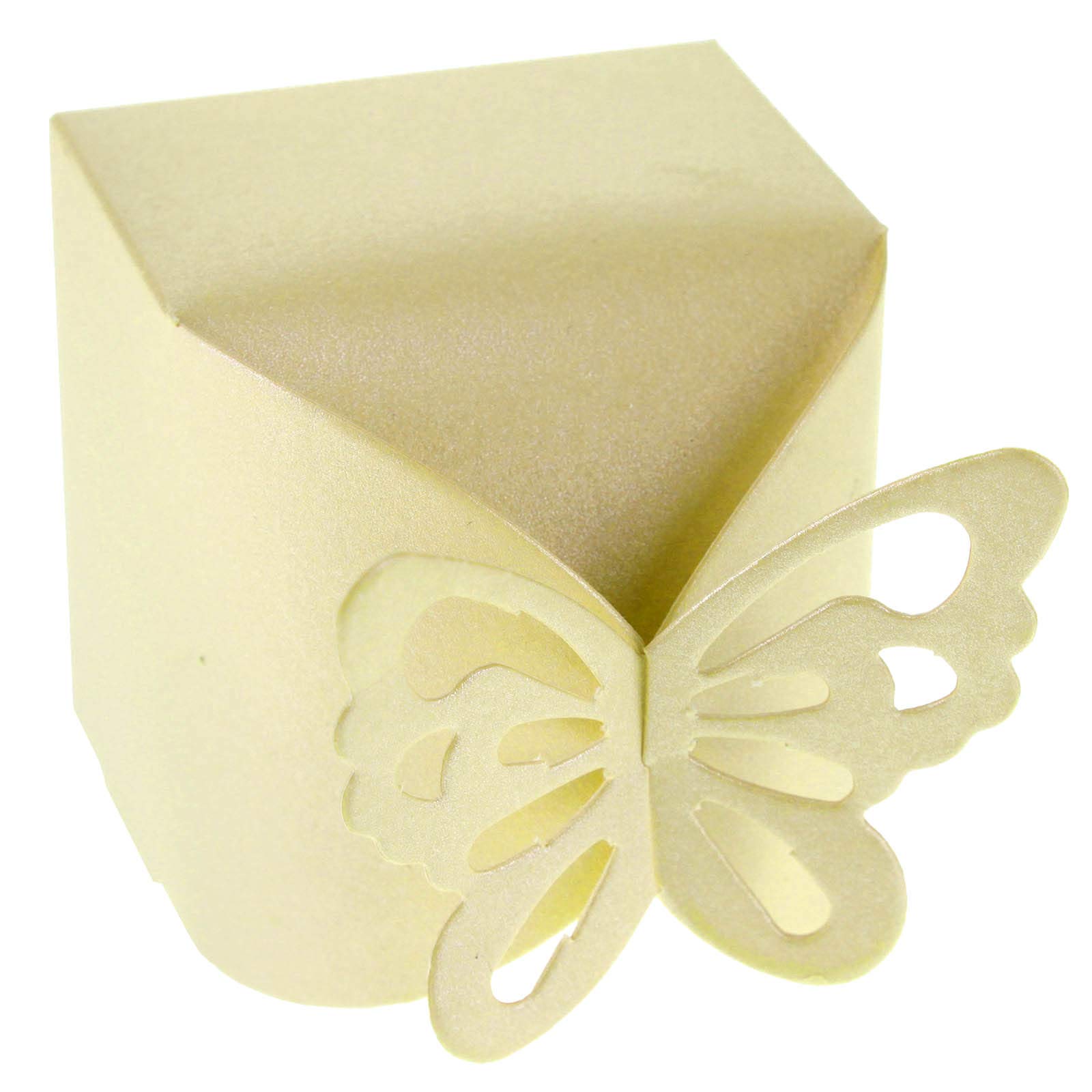 100x 3 Farbe Gastgeschenk Hochzeit Schmetterlings Geschenkverpackung Geschenkbox