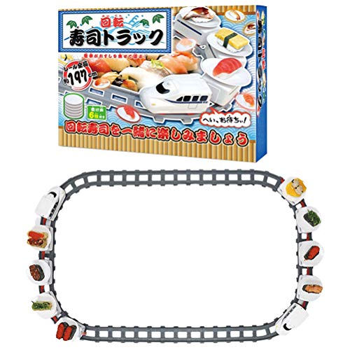 Rotierendes Sushi-Spielzeug Elektrisches rotierendes Sushi-Schienen-Zug-Set Kinderrollenspiele, Zug geht herum Rotierendes Sushi-Tablett Haushaltsschienen-Förderband Drehtisch für Sushi-Display-Tisch