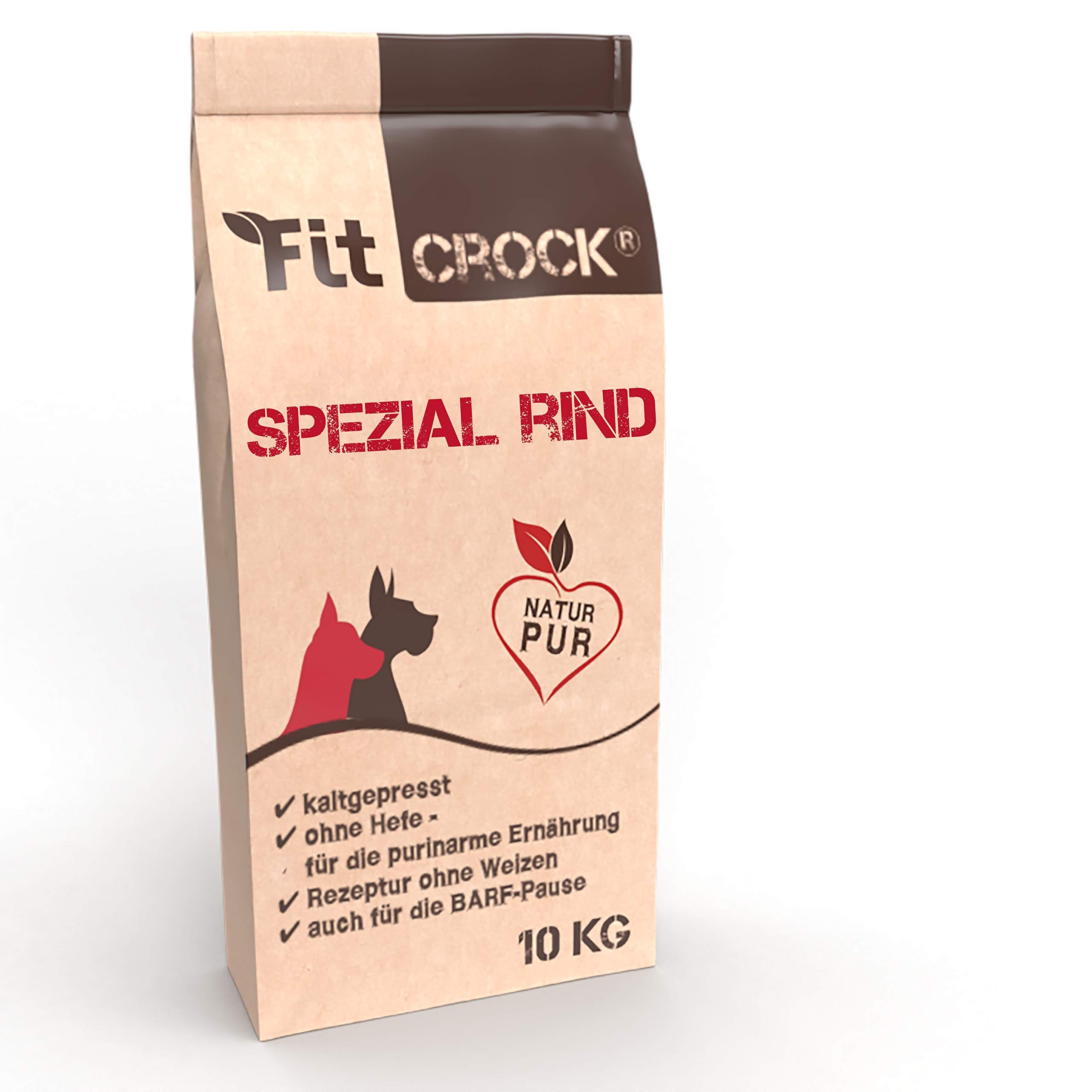 cdVet Fit-Crock Hundefutter trocken Spezial Rind Mini 10 kg, purinarm & getreidefrei