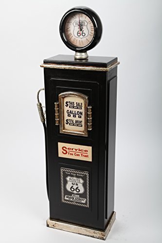 point home Design-Schrank Zapfsäule mit Uhr, Retro, schwarz, 102cm