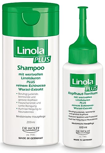 Linola Plus Shampoo, 200 ml & Kopfhaut-Tonkium, 100 ml im Set