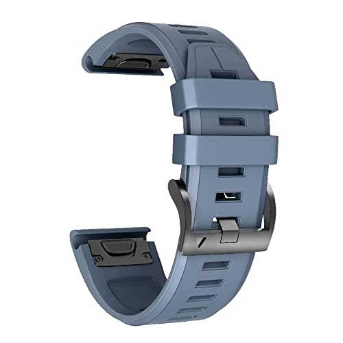 HHBYLEEE- 26/22 mm Uhrenarmband für Garmin Fenix 6 6X Pro 5 5X Plus Silikonband Fenix7 7X Enduro MK2 Schnellverschluss-Uhr Easyfit Handgelenkschlaufe(L,22mm Fenix 6 6Pro)