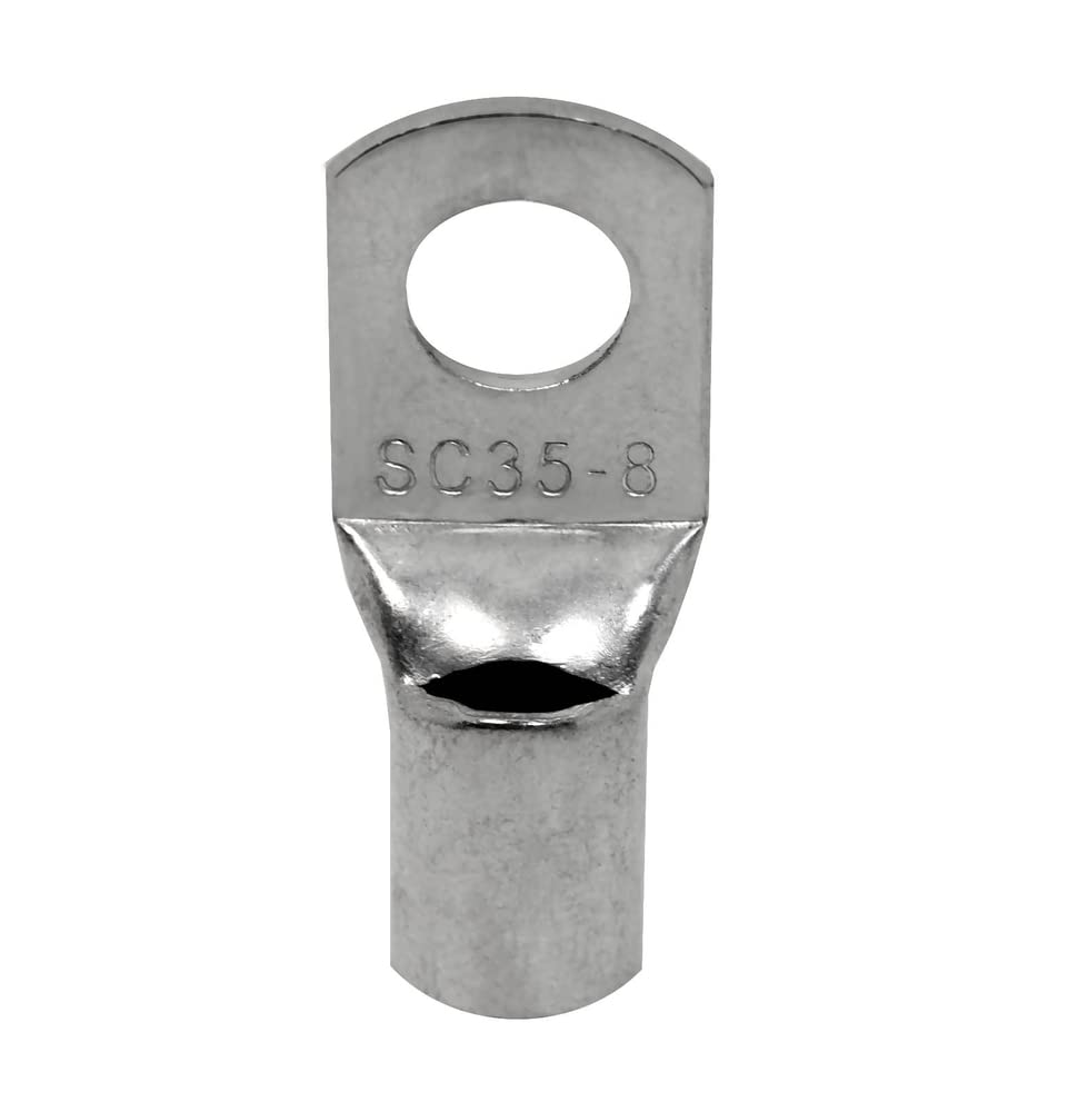 Kabelschuhe Ringkabelschuhe | 1,5mm² - 35mm² | Quetschverbinder Kupfer Unisoliert Quetschkabelschuhe Set Sortiment, Variante:35 mm² - M8-50 Stück